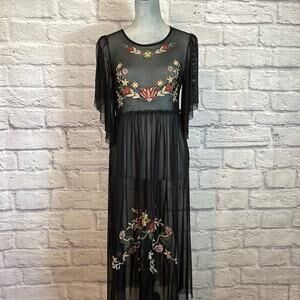 Coco & Jaimeson sheer mesh maxi dress